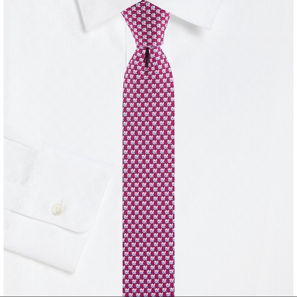 Salvatore Ferragamo necktie purple with bird design - Picture 4 of 6